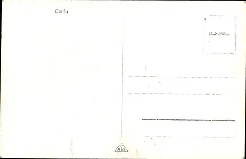 Ak Corfu Korfu Griechenland, Landschaftspanorama, Aussicht auf die Küste, Kakteen