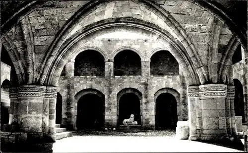 Foto Ak Rhodos Griechenland, Partie im archäologischen Museum