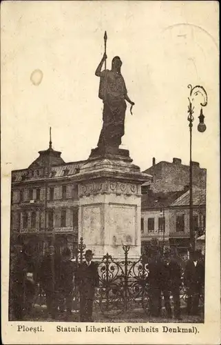 Ak Ploesti Ploiești Rumänien, Freiheits Denkmal
