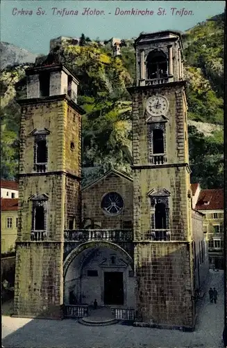Ak Kotor Cattaro Montenegro, Domkirche St. Trifon