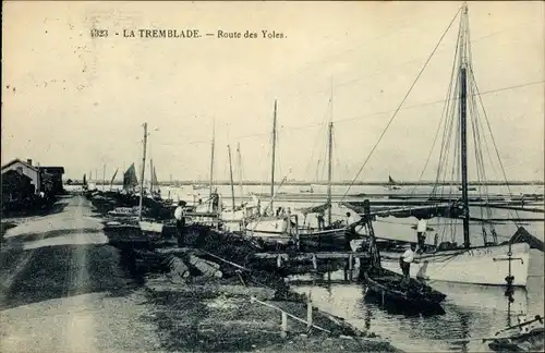Ak La Tremblade Charente Maritime, Route des Yoles