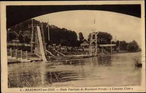 Ak Beaumont sur Oise Val d’Oise, Stade Nautique de Beaumont Persan, Caneton Club