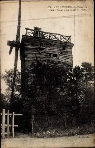 Ak Argenteuil Val d´Oise, Vieux Moulin construit en 1625