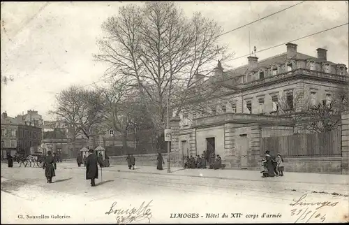 Ak Limoges Haute Vienne, Hotel du XIIe corps d'armee