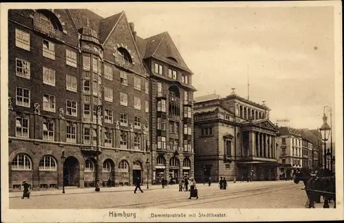 Ak Hamburg Mitte Neustadt, Dammtorstraße, Verwaltungsgebäude der Oberschulbehörde, Schwanenapotheke