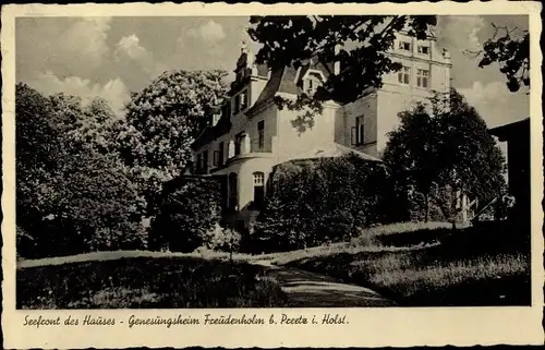 Ak Preetz in Holstein, Genesungsheim Freudenholm, Seefront des Hauses