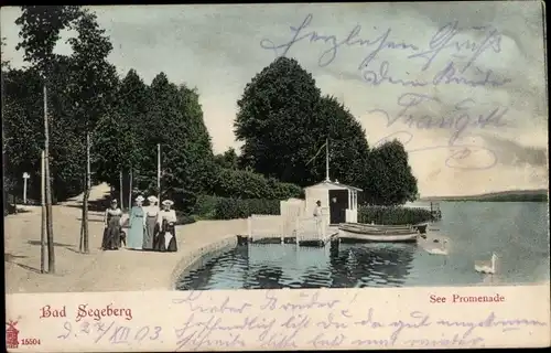 Ak Bad Segeberg in Schleswig Holstein, Seepromenade