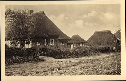 Ak Oldenburg in Holstein, Katen des Kuhhofs, Reetdach