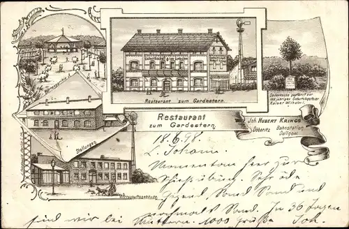 Litho Dallgow Döberitz im Havelland, Restaurant zum Gardestern