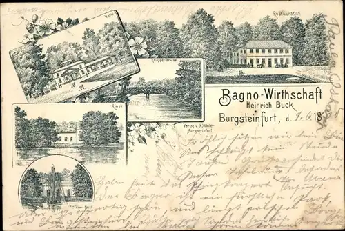 Litho Burgsteinfurt Steinfurt Nordrhein Westfalen, Bagno Wirtschaft