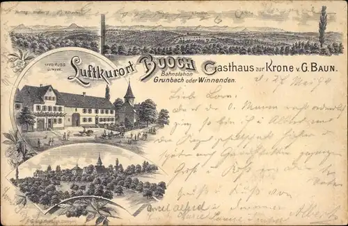 Vorläufer Litho Buoch Remshalden Rems Murr Kreis, Gasthaus zur Krone