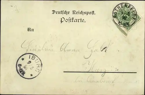 Litho Bad Rothenfelde am Teutoburger Wald, Privat Logierhaus H. Westendorf