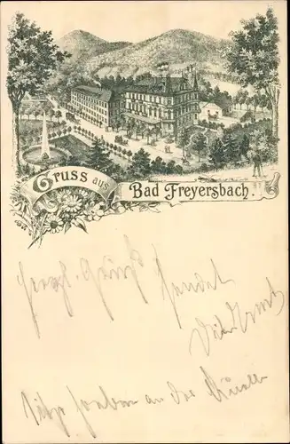 Litho Bad Freyersbach Bad Peterstal Griesbach Ortenaukreis, Kurhaus