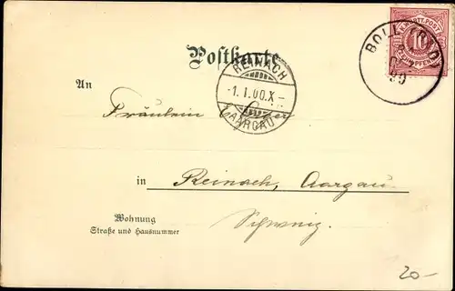 Litho Bad Boll Württemberg, Kurhaus, Gesamtansicht