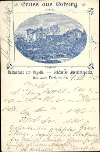 Vorläufer Litho Coburg in Oberfranken, Restaurant Zur Capelle