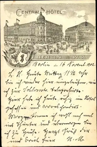 Litho Berlin Mitte, Central Hotel, Bahnhof Friedrichstraße