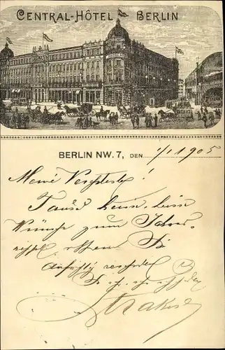 Litho Berlin Mitte, Central Hotel, Bahnhof Friedrichstraße