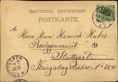 Litho Kassel in Hessen, Justizpalast, Totalansicht