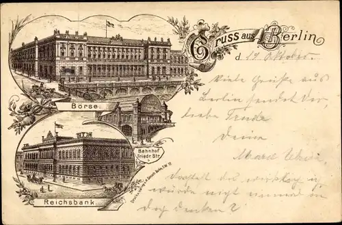 Litho Berlin, Börse, Reichsbank