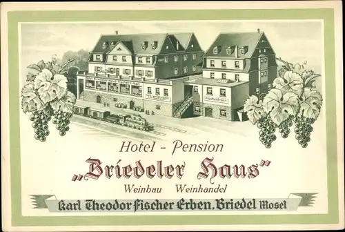 Künstler Ak Briedel Mosel, Hotel Pension Briedeler Haus