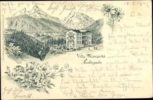 Litho Berchtesgaden in Oberbayern, Villa Margarita