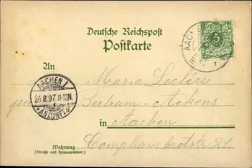 Litho Aachen in Nordrhein Westfalen, Linzenshäuschen, Forsthaus