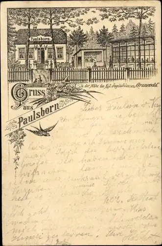 Litho Berlin Wilmersdorf Grunewald, Paulsborn