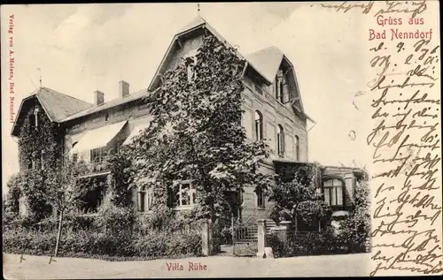 Ak Bad Nenndorf an der Weser, Villa Rühe