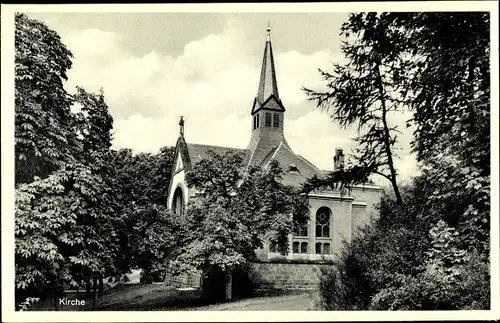 Ak Weilmünster im Taunus Hessen, Kindersanatorium, Kirche