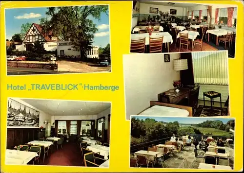 Ak Hamberge bei Lübeck Holstein, Hotel Traveblick, Inh. Familie Ehlers