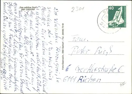 Ak Osdorf in Holstein, Hirtenwiese, Weberberg, Mühlenteich, Schule, Feuerwehr