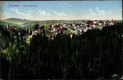 Ak Jocketa Pöhl Vogtland, Fernblick zur Ortschaft