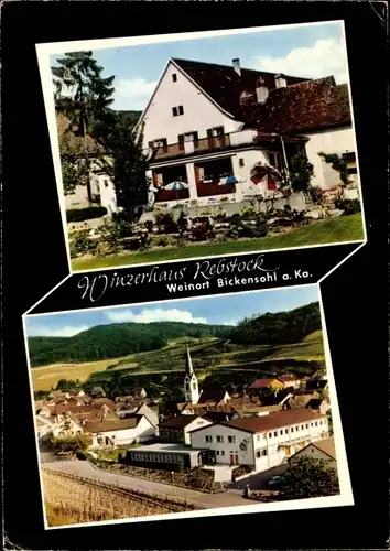 Ak Bickensohl Vogtsburg im Kaiserstuhl, Winzerhaus Rebstock, Ort