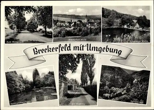 Ak Breckerfeld im Sauerland, Wegeberg, Panorama, Reckhammer, Epscheider Mühle