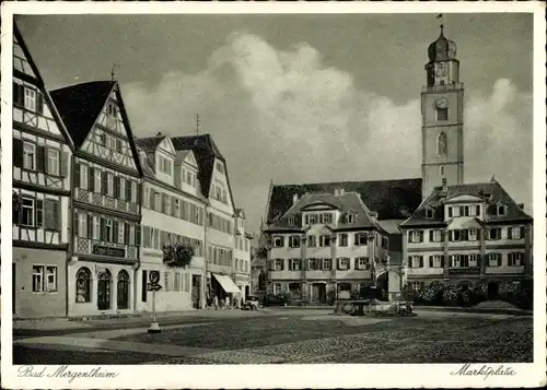 Ak Bad Mergentheim in Tauberfranken,  Marktplatz