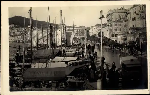 Ak Split Kroatien, Obala, Boote, Straßenpartie