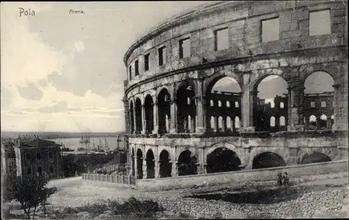 Ak Pola Pula Kroatien, Blick auf die Arena