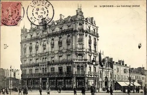 Ak Limoges Haute Vienne, Central Hotel