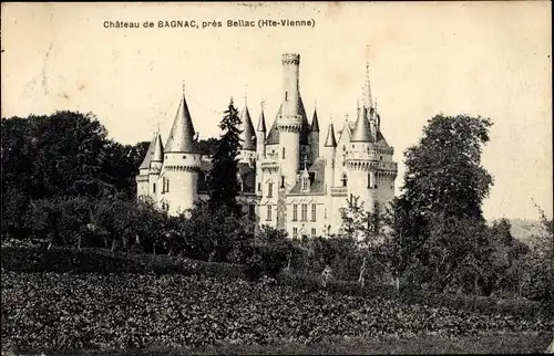 Ak Saint-Bonnet-de-Bellac Haute Vienne, Chateau de Bagnac