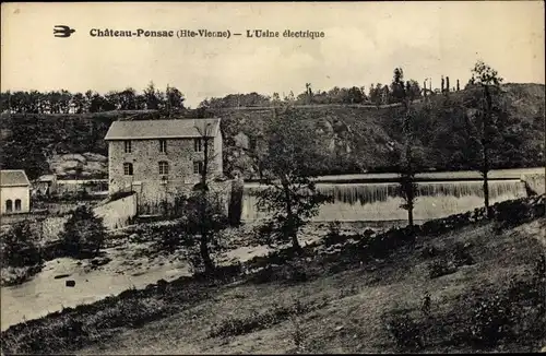 Ak Chateauponsac Haute Vienne, L'usine electrique