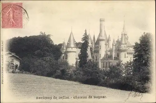 Ak Saint-Bonnet-de-Bellac Haute Vienne, Chateau de Bagnac