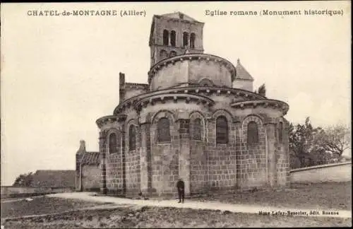 Ak Châtel Montagne Allier, Eglise romane