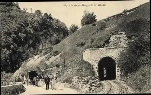 Ak Chailles Loir et Cher, Entrée des Gorges