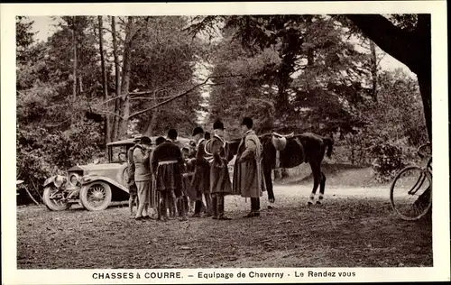 Ak Cheverny Loir et Cher, Equipage de Cherverny, Rendez vous