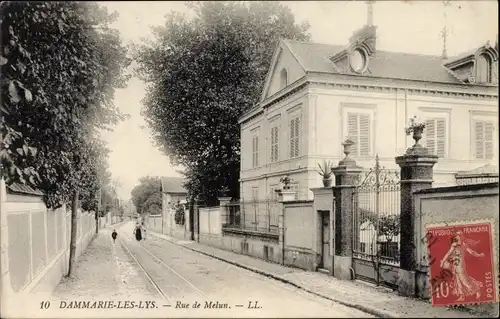 Ak Dammarie les Lys Seine et Marne, Rue de Melun
