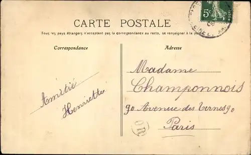 Ak Mauperthuis Seine et Marne, Le Château, Un coin du Parc