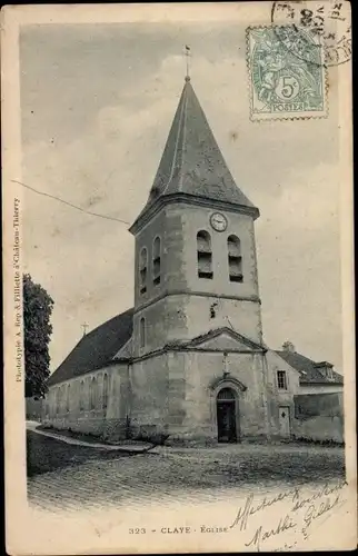 Ak Claye Souilly Seine et Marne, Eglise