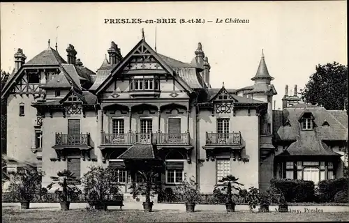 Ak Presles en Brie Seine et Marne, Le Chateau