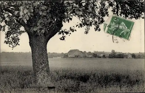 Ak Ozouer le Voulgis Seine et Marne, Fernblick zum Ort