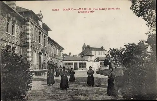 Ak Mary sur Marne Seine et Marne, Fondation Borniche, l'Orangerie